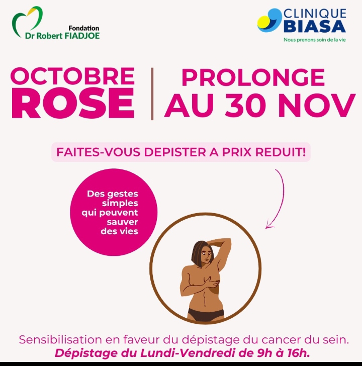 La Clinique Biasa et la Fondation Dr Robert Fiadjoe prolongent le dépistage du cancer jusqu’à fin novembre