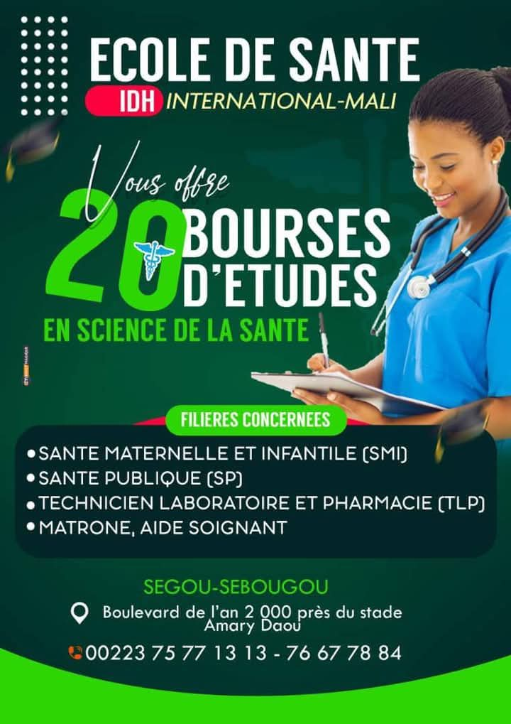 Rejoignez l’excellence en santé avec l’École de Santé IDH International – Mali