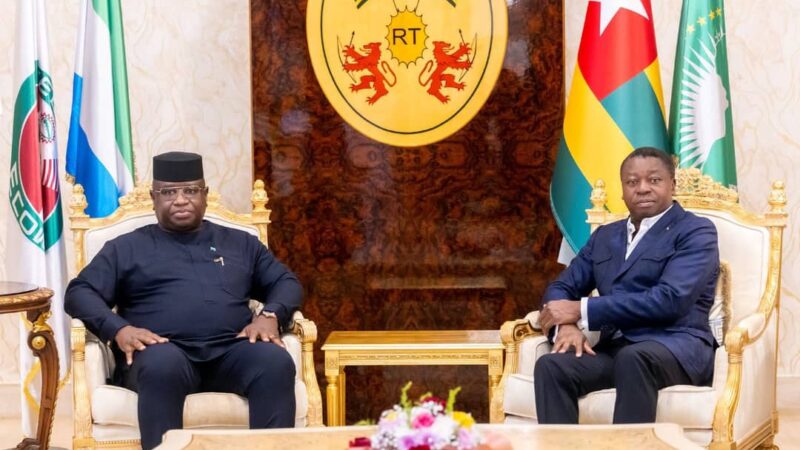 Faure Gnassingbé et Julius Maada Bio s’engagent pour un partenariat stratégique