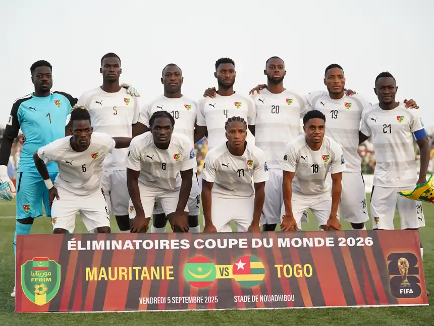 Éliminatoires Mondial 2026 : le Togo s’incline face à la Mauritanie et dit adieu à la qualification